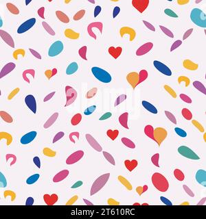 Nahtlos geformtes Muster farbenfroh. Kreativer, abstrakter Stil. Trendige Textur Stock Vektor