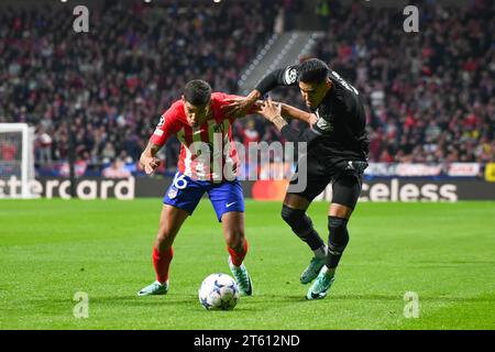 MADRID, SPANIEN - 7. NOVEMBER: Spiel zwischen Atletico de Madrid und Celtic im Rahmen der Champions League bei Civitas Metropolitano am 7. November 2023 in Madrid, Spanien. (Foto: Sara Aribó/PxImages) Credit: PX Images/Alamy Live News Stockfoto