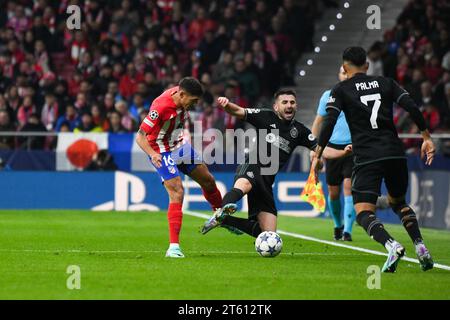 MADRID, SPANIEN - 7. NOVEMBER: Spiel zwischen Atletico de Madrid und Celtic im Rahmen der Champions League bei Civitas Metropolitano am 7. November 2023 in Madrid, Spanien. (Foto: Sara Aribó/PxImages) Credit: PX Images/Alamy Live News Stockfoto