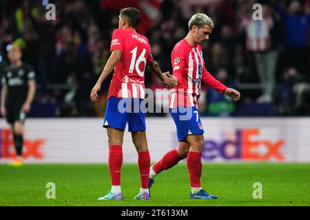 Madrid, Spanien. November 2023. Antoine Griezmann von Atletico de Madrid spielte am 7. November 2023 im Civitas Mertropolitano Stadium in Madrid, Spanien, während des UEFA Champions League-Spiels, Gruppe E, zwischen Atletico de Madrid und Celtic FC. (Foto: Bagu Blanco/PRESSINPHOTO) Credit: PRESSINPHOTO SPORTS AGENCY/Alamy Live News Stockfoto