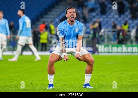 Rom, Italien. November 2023. Rom - Luca Pellegrini aus Latium während der vierten Etappe der UEFA Champions League zwischen S.S. Lazio und Feyenoord im Stadio Olympico am 7. November 2023 in Rom. Credit: Box to Box Pictures/Alamy Live News Stockfoto