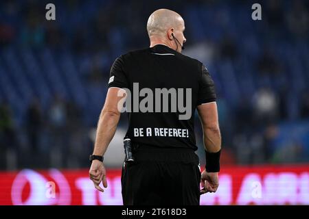 Rom, Italien. November 2023. Schiedsrichter Szymon Marciniak aus Polen während des Champions League Gruppe E Fußballspiels zwischen SS Lazio und Feyenoord im Olimpico-Stadion in Rom (Italien), 7. November 2023. Quelle: Insidefoto di andrea staccioli/Alamy Live News Stockfoto