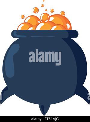 Isolierte Alchemie Hexenkessel Icon Vektor Stock Vektor