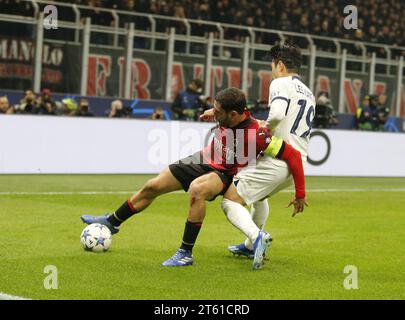 Mailand, Italien. November 2023. Während der UEFA Champions League, Gruppe F, Fußballspiel zwischen dem AC Mailand und dem FC Paris Saint Germain am 07. November 2023 im Giuseppe Meazza Stadium, San Siro, Mailand, Italien. Foto Nderim Kaceli Credit: Unabhängige Fotoagentur/Alamy Live News Stockfoto