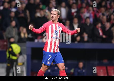 Madrid, Spanien. November 2023. Antoine Griezmann von Atletico Madrid während des UEFA Champions League-Spiels zwischen Atletico Madrid und Celtic im Metropolitano Stadium am 7. November 2023 in Madrid Spanien (Foto: Oscar Gonzalez/SIPA USA) (Foto: Oscar Gonzalez/SIPA USA) Credit: SIPA USA/Alamy Live News Stockfoto