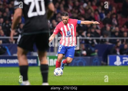 Madrid, Spanien. November 2023. Koke von Atletico Madrid während des UEFA Champions League-Spiels zwischen Atletico Madrid und Celtic im Metropolitano Stadium am 7. November 2023 in Madrid Spanien (Foto: Oscar Gonzalez/SIPA USA) (Foto: Oscar Gonzalez/SIPA USA) Credit: SIPA USA/Alamy Live News Stockfoto