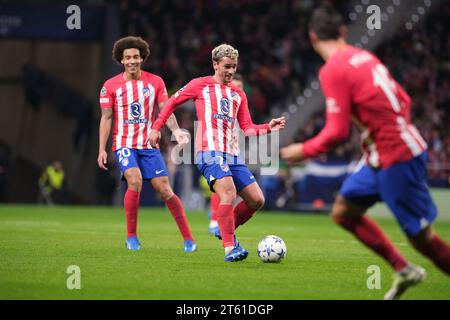 Madrid, Spanien. November 2023. Antoine Griezmann von Atletico Madrid während des UEFA Champions League-Spiels zwischen Atletico Madrid und Celtic im Metropolitano Stadium am 7. November 2023 in Madrid Spanien (Foto: Oscar Gonzalez/SIPA USA) (Foto: Oscar Gonzalez/SIPA USA) Credit: SIPA USA/Alamy Live News Stockfoto