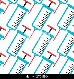 Medizinische Spritzensymbole Muster Hintergrund Vektor Stock Vektor