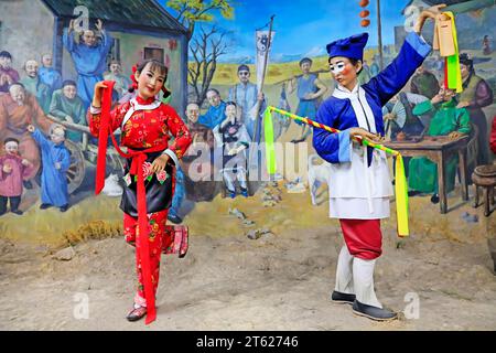 Chinesische Pingju-Opernfigur Stockfoto