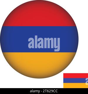 Armenien Flag Runde Form Vektor Stock Vektor