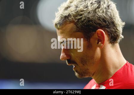 Madrid, Spanien. November 2023. Antoine Griezmann (Atletico) Fußball/Fußball : Gruppenphase der UEFA Champions League Spieltag 4 Gruppe E Spiel zwischen Club Atletico de Madrid 6-0 Celtic FC im Estadio Metropolitano in Madrid, Spanien . Quelle: Mutsu Kawamori/AFLO/Alamy Live News Stockfoto