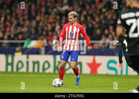 Madrid, Spanien. November 2023. Antoine Griezmann (Atletico) Fußball/Fußball : Gruppenphase der UEFA Champions League Spieltag 4 Gruppe E Spiel zwischen Club Atletico de Madrid 6-0 Celtic FC im Estadio Metropolitano in Madrid, Spanien . Quelle: Mutsu Kawamori/AFLO/Alamy Live News Stockfoto