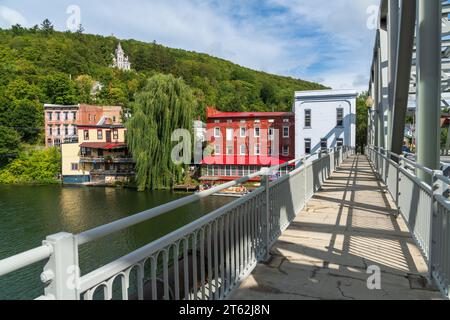 Die Schleuse 18 entlang des historischen Lake Erie Canal Stockfoto