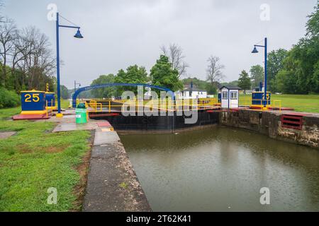 Das Erie Canal Lock Nr. 24 Stockfoto