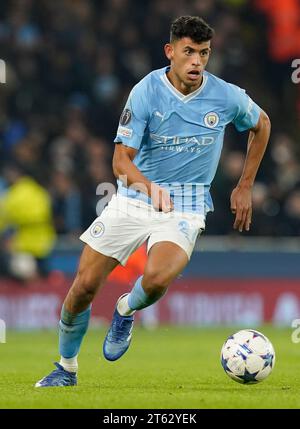 Manchester, England, 7. November 2023. Matheus Nunes aus Manchester City während der UEFA Champions League, Gruppe G Spiel im Etihad Stadium, Manchester. Der Bildnachweis sollte lauten: Andrew Yates / Sportimage Stockfoto