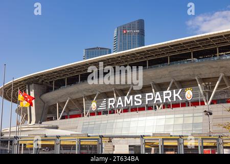 Galatasaray Ali Sami Yen Sport Complex Rams Park Stadium. Istanbul Turkiye - 10.28.2023 Stockfoto