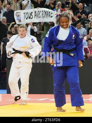 Montpellier, Frankreich. November 2023. Romane Dicko von Frankreich gegen Raz Hershko von Israel, Finale Frauen 78 KG während der Judo-Europameisterschaft Einzelpersonen 2023 am 5. November 2023 in der Sud de France Arena in Montpellier, Frankreich - Foto Laurent Lairys/DPPI Credit: DPPI Media/Alamy Live News Stockfoto