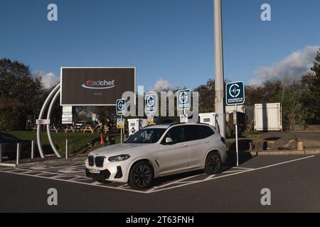 Der Watford Gap Motorway Services in südlicher Richtung an der M1 in der Nähe des Dorfes Watford, Northamptonshire, England. Quelle: SMP News / Alamy Live News Stockfoto