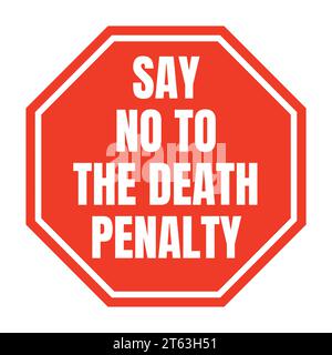 Sag Nein zum Symbol für die Todesstrafe Stockfoto