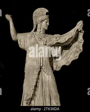 Athena Promachos - Herculaneum - Villa der Papyri nationales Archäologisches Museum von Neapel Italien. Römische Kunst, römisch (1. Jahrhundert v. Chr.) Stockfoto