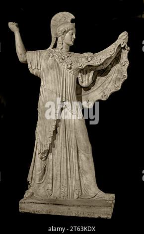 Athena Promachos - Herculaneum - Villa der Papyri nationales Archäologisches Museum von Neapel Italien. Römische Kunst, römisch (1. Jahrhundert v. Chr.) Stockfoto