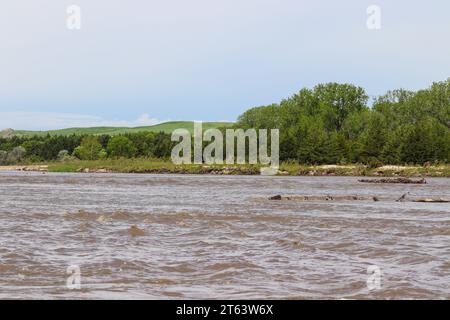 Niobrara River Missouri River bei Lynch Nebraska. Hochwertige Fotos Stockfoto