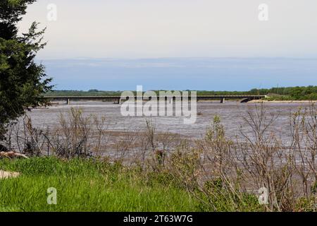 Niobrara River Missouri River bei Lynch Nebraska. Hochwertige Fotos Stockfoto