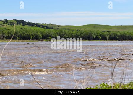 Niobrara River Missouri River bei Lynch Nebraska. Hochwertige Fotos Stockfoto