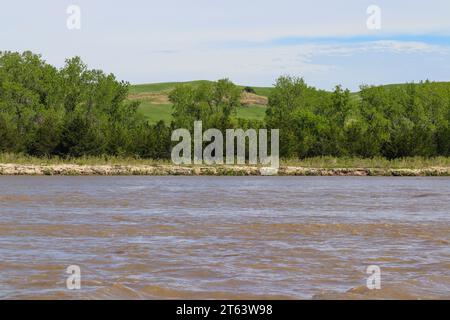 Niobrara River Missouri River bei Lynch Nebraska. Hochwertige Fotos Stockfoto