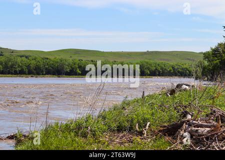 Niobrara River Missouri River bei Lynch Nebraska. Hochwertige Fotos Stockfoto