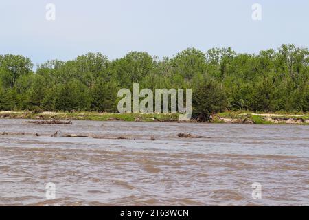 Niobrara River Missouri River bei Lynch Nebraska. Hochwertige Fotos Stockfoto