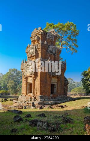 Prasat Suor Prat. Angkor Thom. Kambodscha Stockfoto