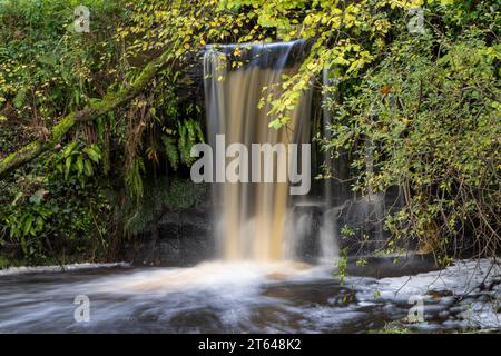 Routin Lynn Waterfall, Routin Linn, nahe Ford, Northumberland, England, UK Stockfoto