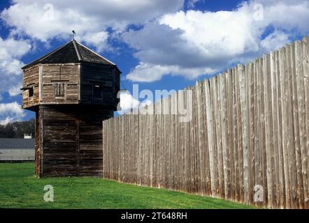 Palisaden, Fort Vancouver National Historic Site, Vancouver National Historic Reserve, Washington Stockfoto