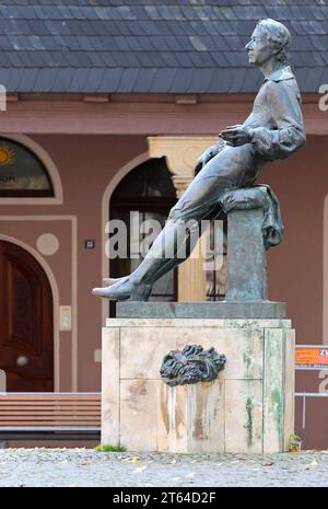 Arnstadt 30.10.2023, Arnstadt, Bach-Denkmal auf dem Markt *** Arnstadt 30 10 2023, Arnstadt, Bach-Denkmal auf dem Marktplatz Credit: Imago/Alamy Live News Stockfoto