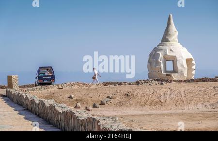 Wachhäuschen, Wachmann, Polizei, Dahab, Sinai, Ägypten Stockfoto