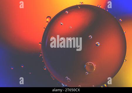 Farbenfroher abstrakter Hintergrund. Cosmos. Bunte Blasen Stockfoto