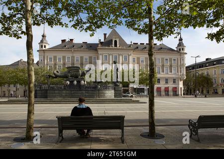 Lindwurmbrunnen, Neuer Platz, Kagenfurt, Kärnten, Österreich Stockfoto