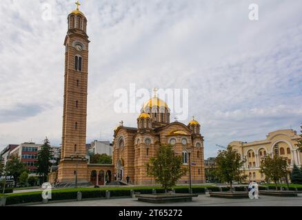 Banja Luka, Bosnien - 3. September 2023. Das Wahrzeichen Christus der Erlöser Serbisch-orthodoxe Kathedrale in Banja Luka, Republika Srpska, Bosnien Stockfoto