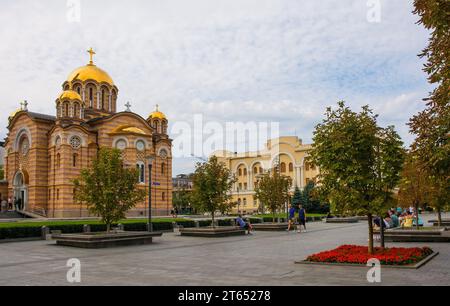 Banja Luka, Bosnien - 3. September 2023. Das Wahrzeichen Christus der Erlöser Serbisch-orthodoxe Kathedrale in Banja Luka, Republika Srpska, Bosnien Stockfoto