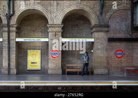 Notting Hill Gate U-Bahn-Station, SLondon, England, Großbritannien Stockfoto