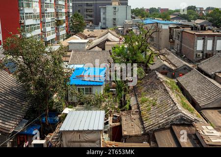 Die Hutong-Viertel in Peking China Stockfoto