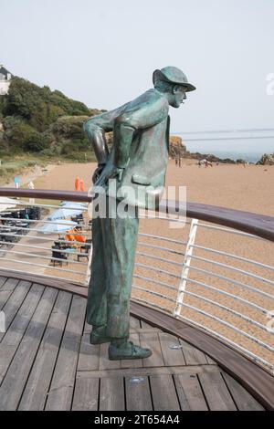 Plage de Monsieur Hulot ist der Strand in Saint Nazaire in der Bretagne, an dem der Film Mr. Hulot's Holiday gedreht wurde Stockfoto