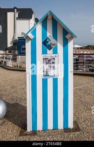 Plage de Monsieur Hulot ist der Strand in Saint Nazaire in der Bretagne, an dem der Film Mr. Hulot's Holiday gedreht wurde Stockfoto