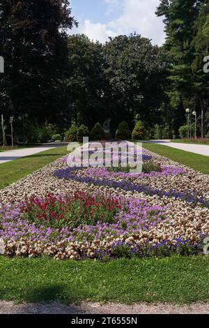 Hradec Kralove, Tschechische Republik - 22. Juli 2023 - der Jirasek Park an einem sonnigen Sommertag Stockfoto