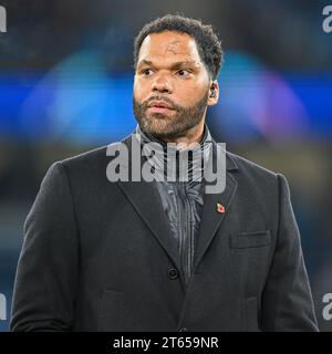 Manchester, Großbritannien. November 2023. Joleon Lescott, während der UEFA Champions League, Match Day vier Gruppenspiel im City of Manchester Stadium/Etihad Stadium, Manchester, England. (Kreditbild: ©Cody Froggatt/Alamy Live News) Stockfoto