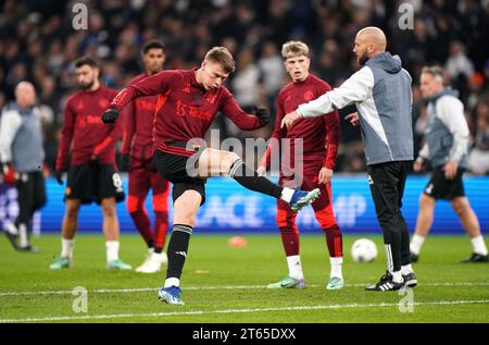 Scott McTominay von Manchester United vor der UEFA Champions League Group A im Parken Stadium in Kopenhagen. Bilddatum: Mittwoch, 8. November 2023. Stockfoto