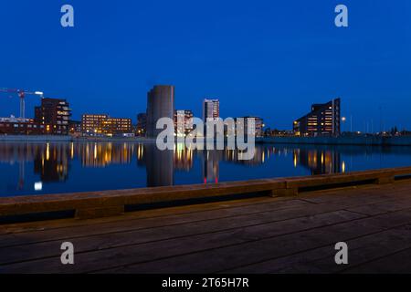 Mit Blick über Limhamn, Schweden Stockfoto