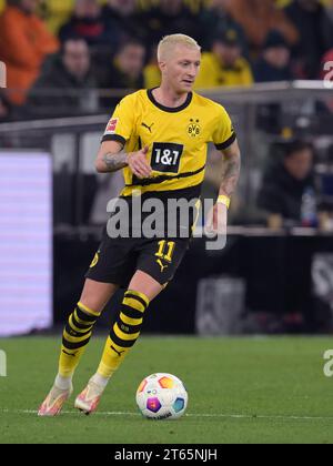 DORTMUND - Marco Reus von Borussia Dortmund beim Bundesliga-Spiel zwischen Borussia Dortmund und FC Bayern MŸnchen am 4. November 2023 im Signal Iduna Park in Dortmund. ANP | Hollandse Hoogte | GERRIT VAN COLOGNE Stockfoto