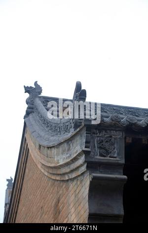Alte chinesische Traufskulptur Stockfoto